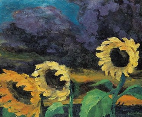 emil+nolde+Sunflowers+in+the+Windstorm